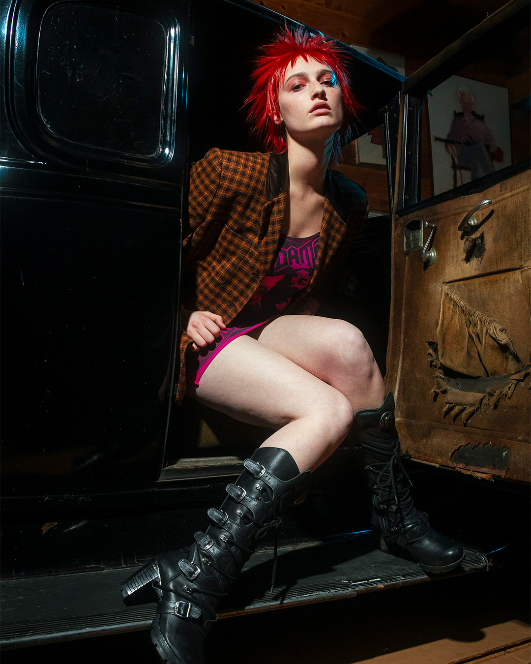 Red Bowie Style Hair  - Styles by Strider - Texture Becomes Form Collection